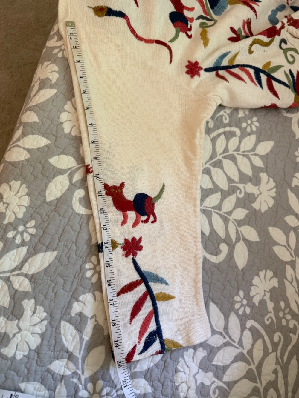 Johnny Was Biya Hooded Open Front Embroidered Short Jacket: Size L - Picture 8 of 8